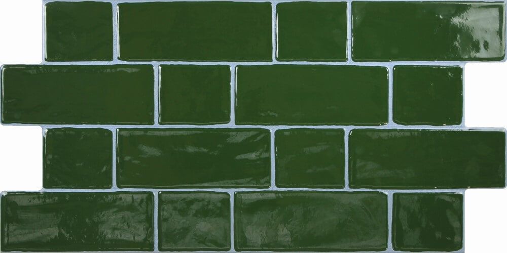 Керамическая плитка Керамин Absolut Keramika Metropolitan Forest Зеленая Глянцевая Настенная плитка 30х55