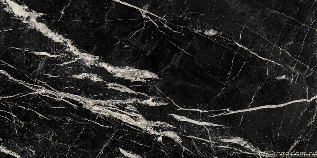 Керамическая плитка Керамин Urbatek X-Light Marquina Black Nature Черный Матовый Керамогранит 150х300