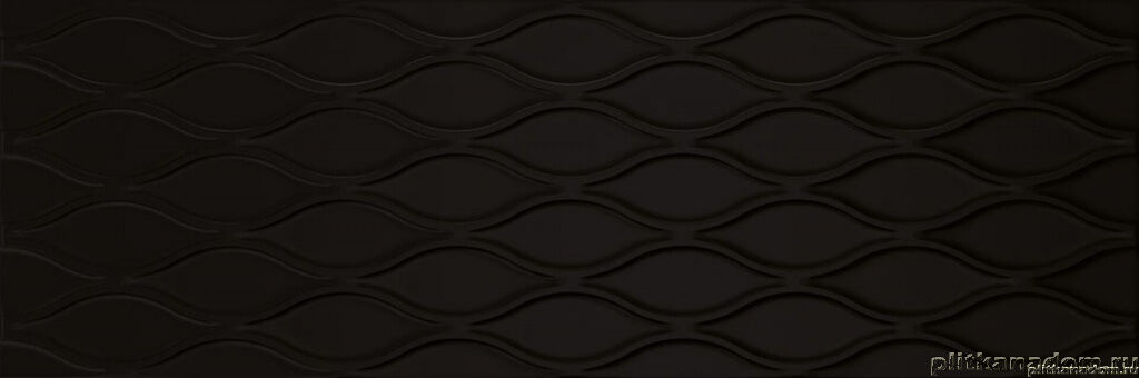 Керамическая плитка Керамин Sanchis Azulejos Colours Chain Black Черная Матовая Ректифицированная Настенная плитка 40x12