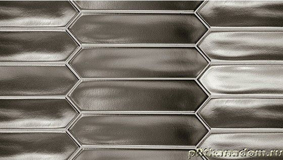 Керамическая плитка Керамин Equipe Lanse Silver Серая Глянцевая Настенная плитка 5x25