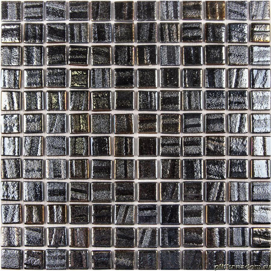 Керамическая плитка Керамин Vidrepur Aqua Black Черная Глянцевая Мозаика 31,7x31,7