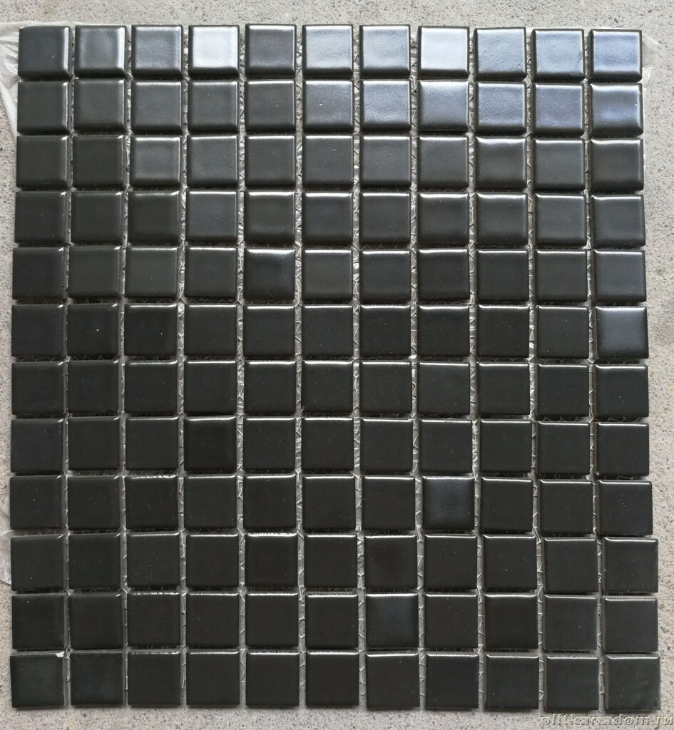 Керамическая плитка Керамин Tonomosaic Мозаика из камня, керамики и стекла CFT 3204 (M-890) Черная Глянцевая Мозаика 30х