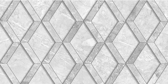 Керамическая плитка Керамин Нефрит Дженни Серый Ромб Глянцевая Настенная плитка 20х40
