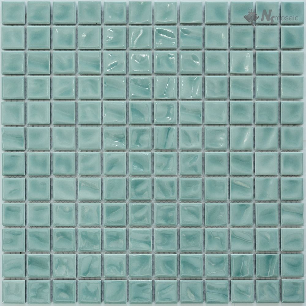 Керамическая плитка Керамин NS-Mosaic Porcelain series P-535 Керамика Глянцевая Зеленая Мозаика 30х30 (2,3х2,3)