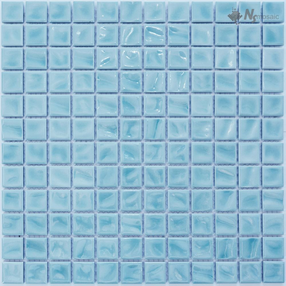 Керамическая плитка Керамин NS-Mosaic Porcelain series P-537 Керамика Глянцевая Голубая Мозаика 30х30 (2,3х2,3)