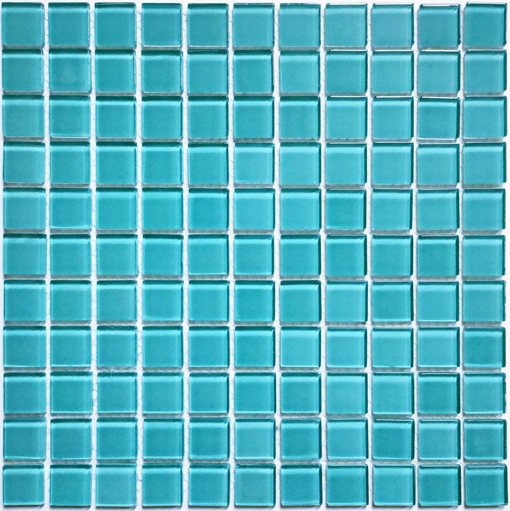Керамическая плитка Керамин Bonaparte Мозаика стеклянная Coral Sea Голубая Глянцевая 30х30 (2,5х2,5)