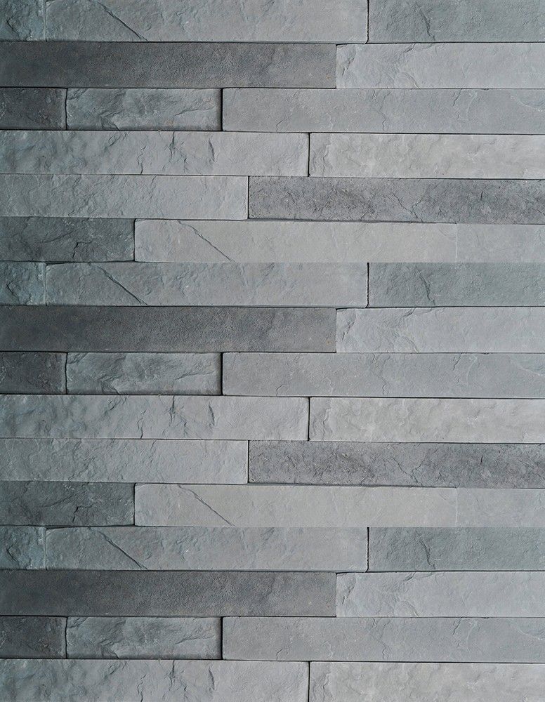 Керамическая плитка Керамин UniStone Алтай 3 Серый Матовый Декоративный кирпич 14,5-39,5х4,5 (вариативный размер)