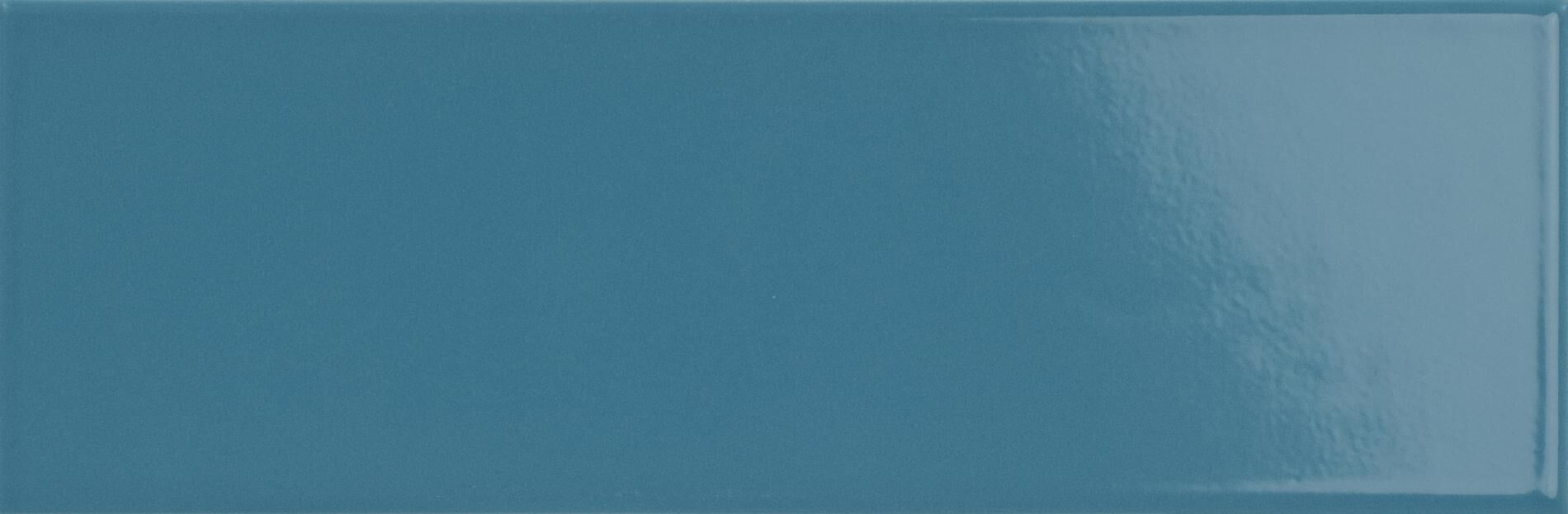Керамическая плитка Керамин Harmony Crayon Blue Синяя Глянцевая Настенная плитка 10x30