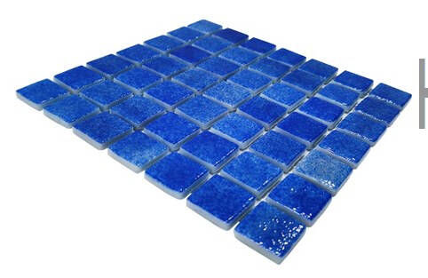 Керамическая плитка Керамин Росмозаика Мозаика смальта МС 5263 Микс Синяя Глянцевая 21х21