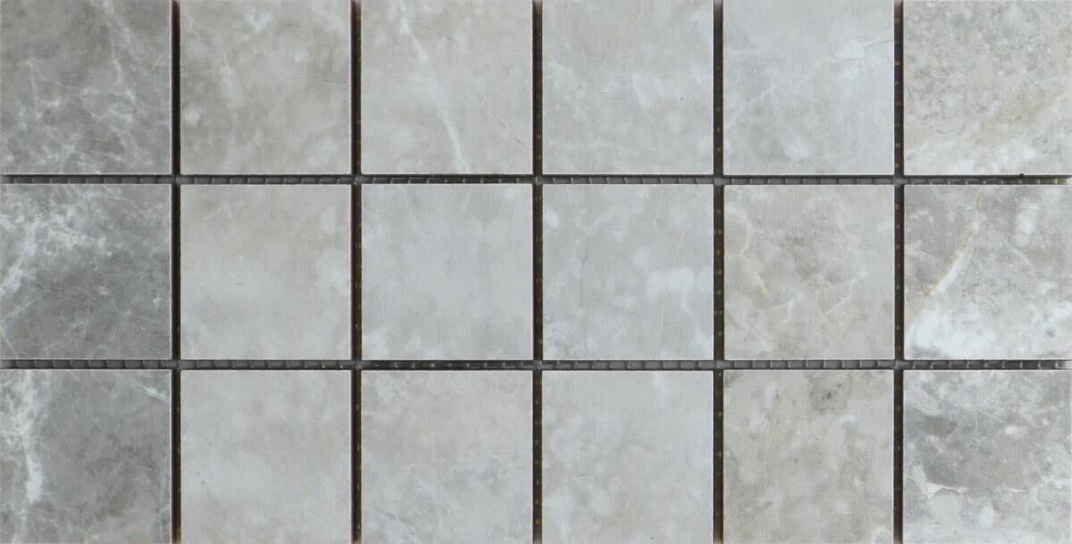 Керамическая плитка Керамин Cristacer Glamour Mosaica Silver Floor Серая Матовая Мозаика 15х30
