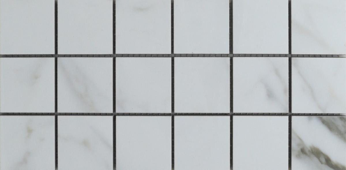 Керамическая плитка Керамин Keratile Aston White Pulido Белая Полированная Мозаика 15х30
