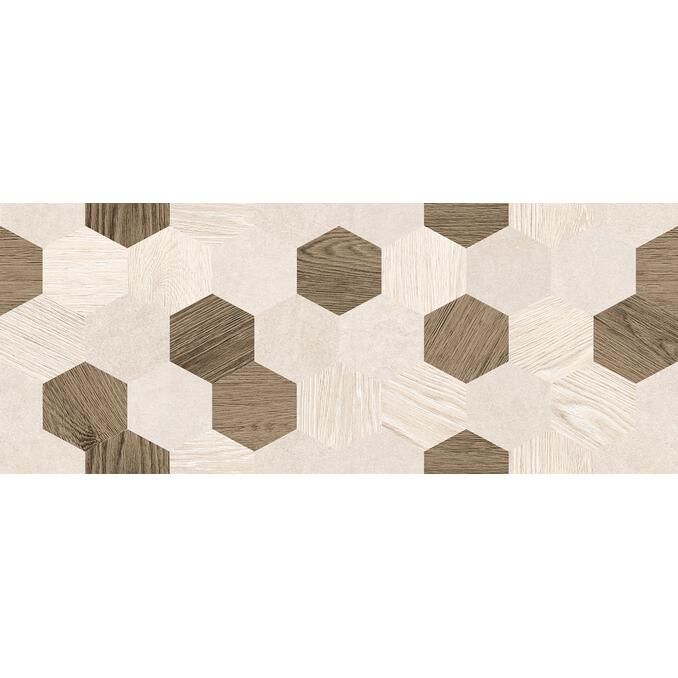 Керамическая плитка Керамин Laparet Betonhome Бежевая мозаика Матовая Настенная плитка 20х50