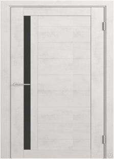 Дверь межкомнатная Crystal 8 Бетон известковый/БТИ Лакобель черный/ЛЧ 600х2000 мм 