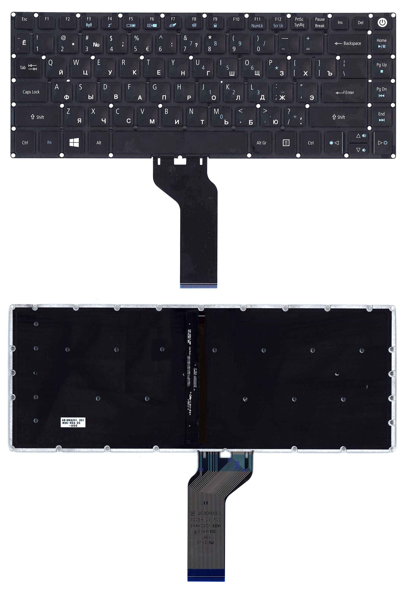Клавиатура для Acer E5-473 p/n: PK131BQ2A00, NSK-RD1SC, LV4T_A50B, NKI14170EP, 54560000EKC01
