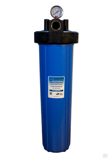 Фильтр для воды Акватек Big Blue FH20BB-ВM (манометр, синий корпус 20, 1") 