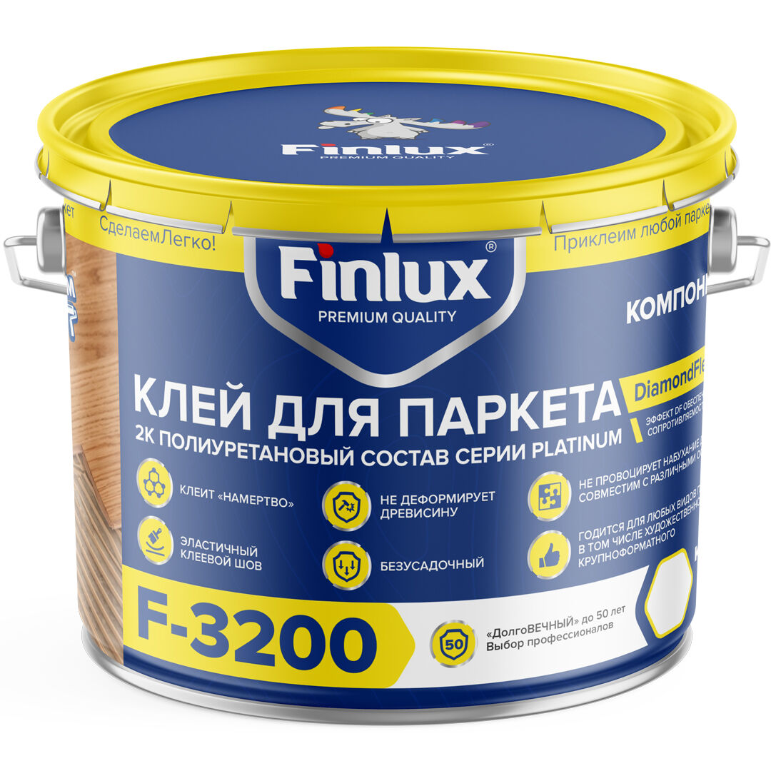 Полиуретановый клей для паркета с эффектом DimondFlex Finlux F-3200 Platinum 1,5 кг