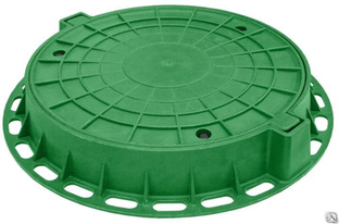 Люк полимерно-композитный лёгкий КВАДРАТНЫЙ для смотровых колодцев, с крышкой, 59 см, 15 кН зеленый 