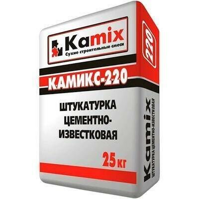 Штукатурка КАМИКС-220 цемент машинное и ручное нанесение (25 кг)