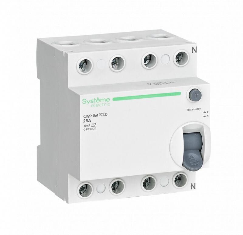 Выключатель дифференциального тока (ВДТ) 25А 4P 30мА Тип-AC 400В City9 Set SE C9R36425 Systeme Electric