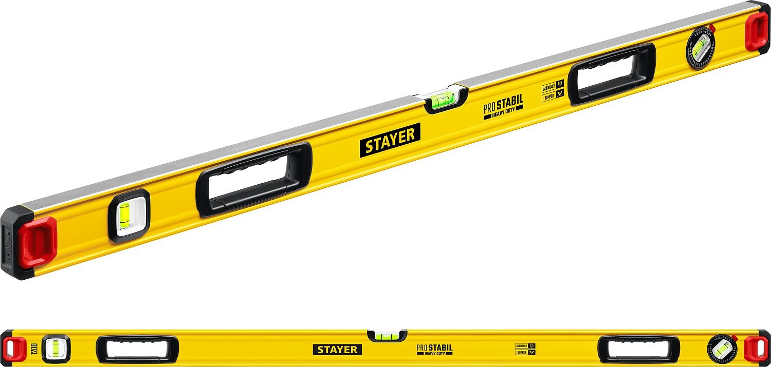 STAYER PRO STABIL, 1200 мм, усиленный профиль, уровень с поворотным глазком, Professional (3471-120) 3471-120_z02