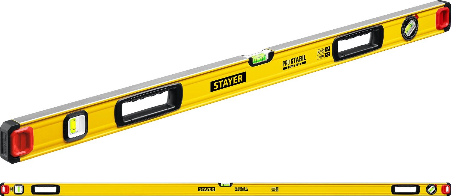 STAYER PRO STABIL, 2000 мм, усиленный профиль, уровень с поворотным глазком, Professional (3471-200) 3471-200_z02