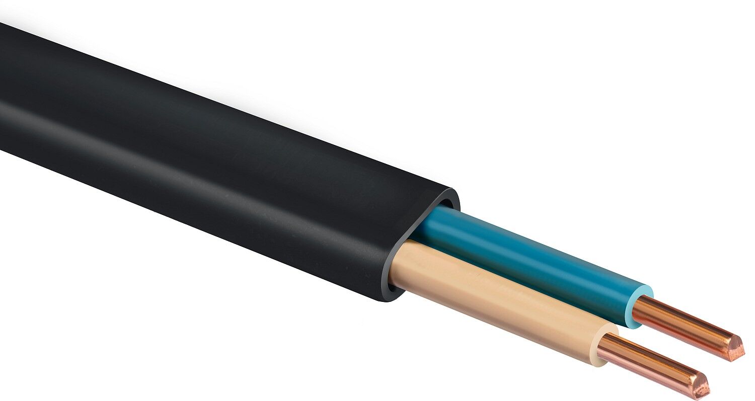 ЗУБР ВВГ-Пнг(А)-LS, 2 x 2.5 мм2, 50 м, ГОСТ 31996-2012, плоский, силовой кабель с пониженным дымо-газовыделением, Профес