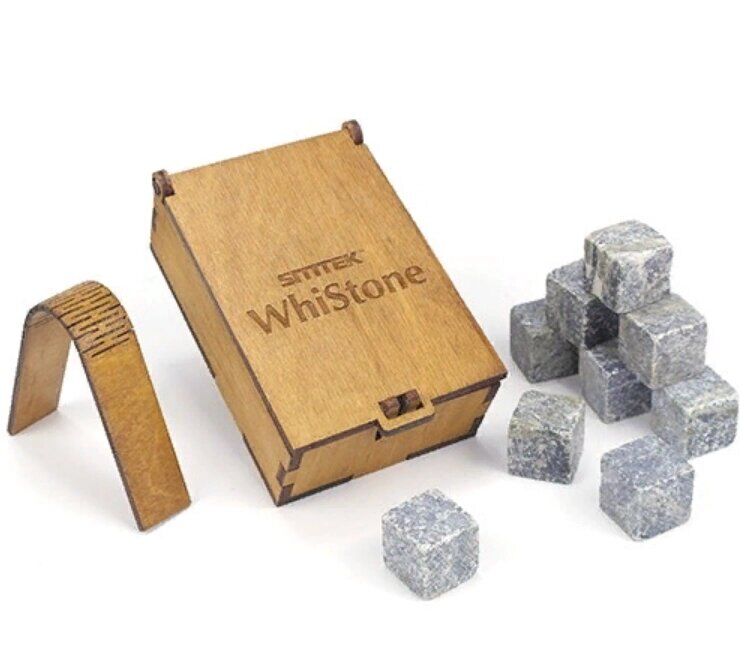 Камни для виски "WhiStone S" с щипцами (9 камней) Аксессуары для бара