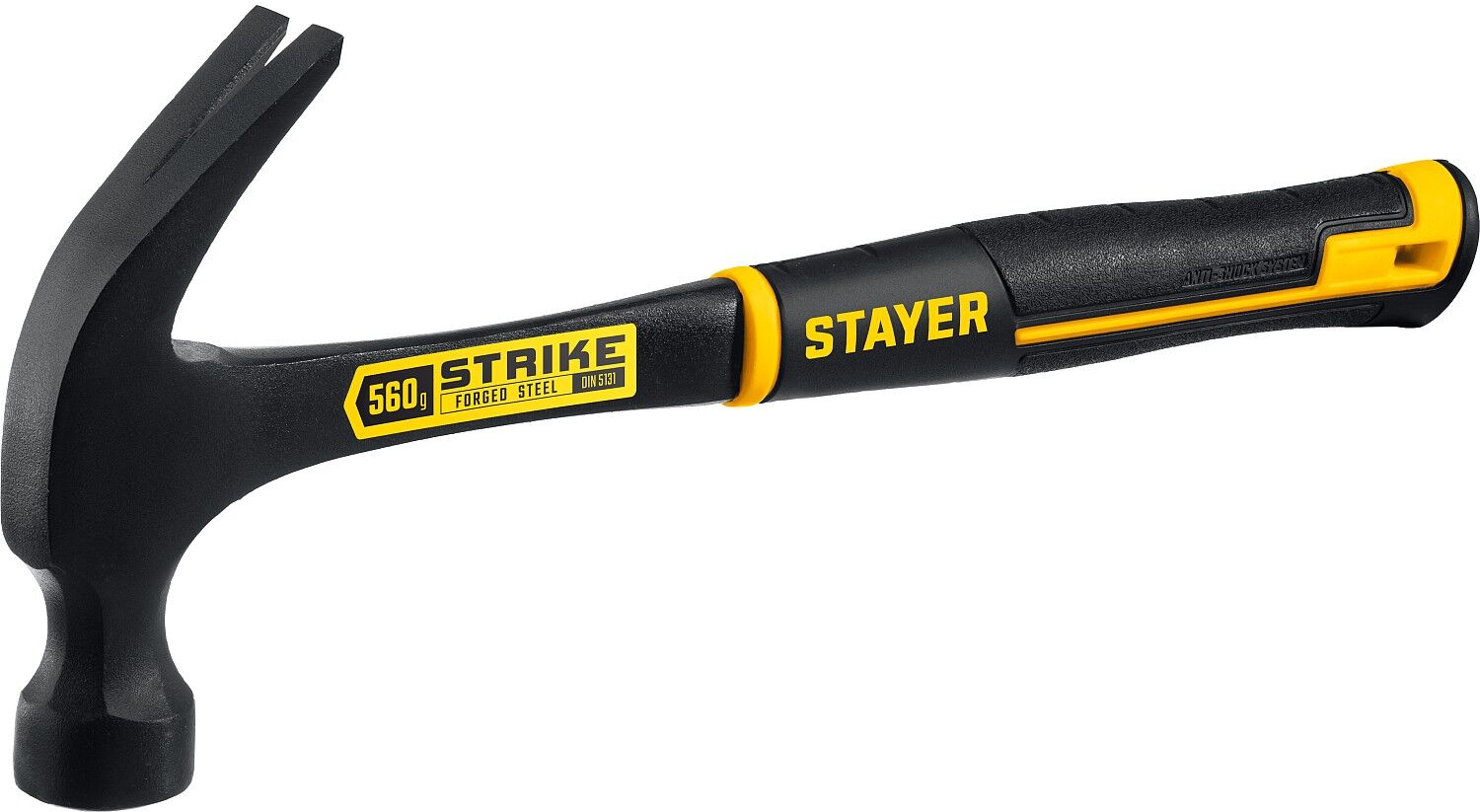 STAYER Strike 560 г, Цельнометаллический столярный молоток-гвоздодёр (2025-560)