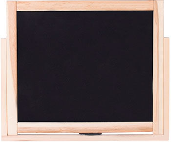 Доска двустороняя для мела и маркеров Пифагор 35х41 см настольная подставка черная/белая (236888)