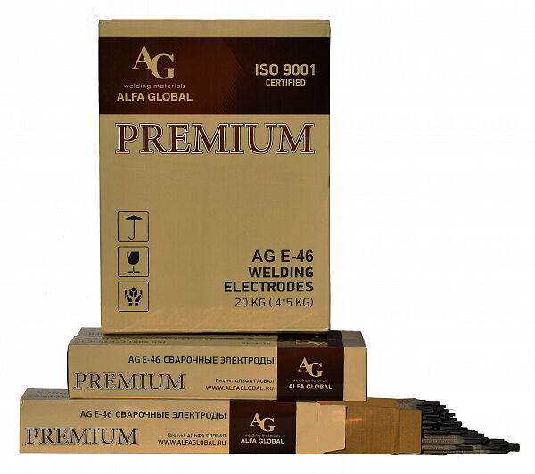 Электроды AG E-46 PREMIUM ф 4,0 мм (5,0кг)