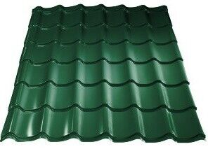 Металлочерепица (RAL 6005) зеленый мох 1190x1200x0,45 мм (1,428 м2) Ahi roofing