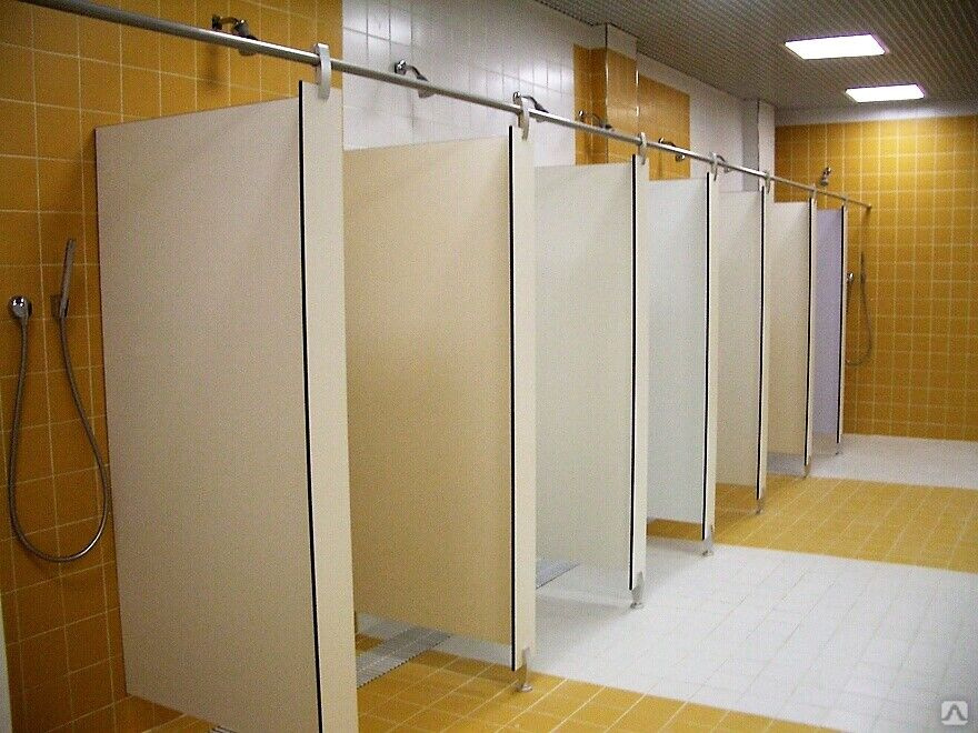 Перегородки сантехнические душевые из HPL-пластика купить от 3 000 руб ...