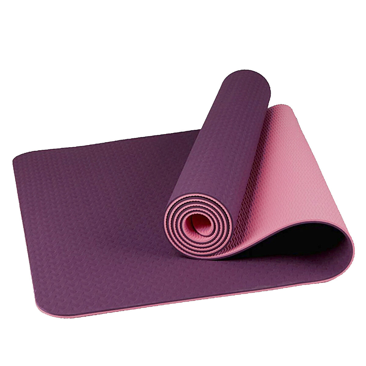 Коврик для йоги TPE 6 мм (фиолетовый/розовый)