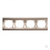 Рамка Deriy 4-ая горизонтальная светло-коричневая металлик, 702-3100-149 #1