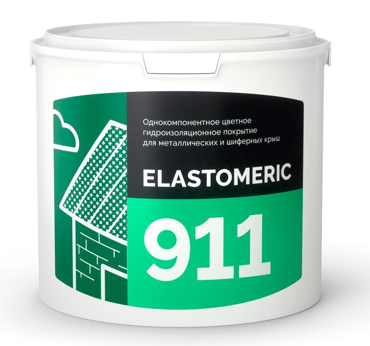 Гидроизоляция металлической и шиферной кровли - ELASTOMERIC 911 3 кг RAL 8004 терракот