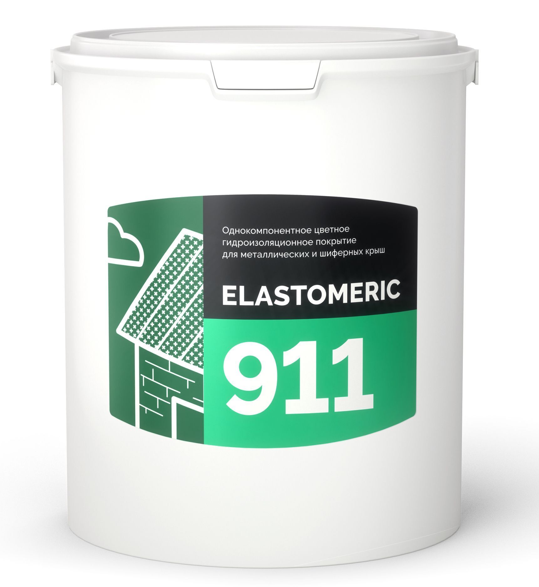 Гидроизоляция металлической и шиферной кровли - ELASTOMERIC 911 6 кг RAL 8017 темно-коричневый