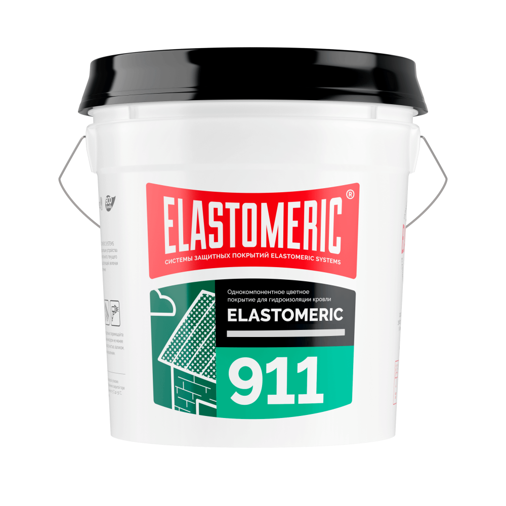 Гидроизоляция металлической и шиферной кровли - ELASTOMERIC 911 20 кг RAL 9003 сигнально-белый