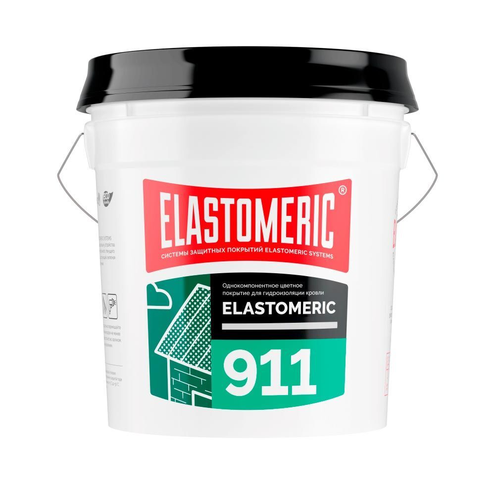 Гидроизоляция металлической и шиферной кровли - ELASTOMERIC 911 20 кг RAL 3005 винно-красный