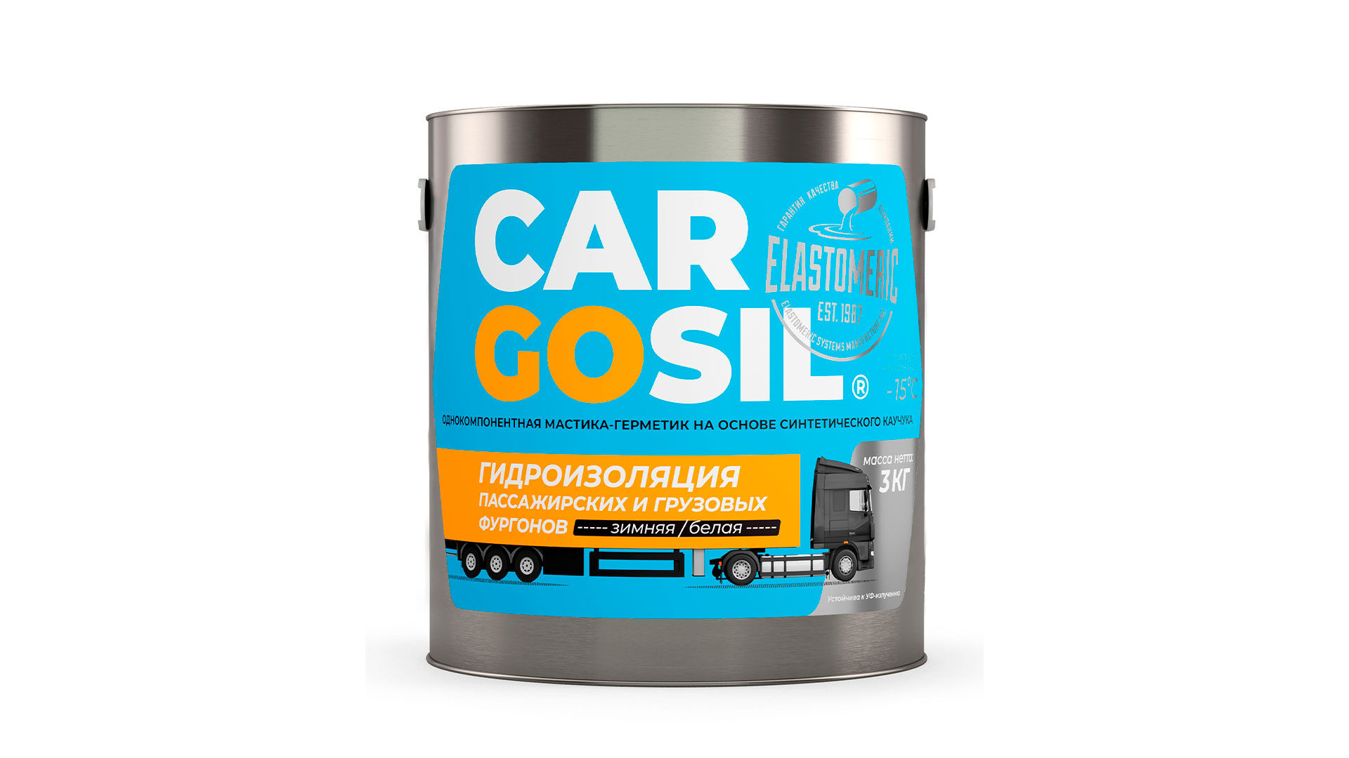 Cargosil Зимний - жидкая резина для устранения протечек на крышах фургонов и будок. Белый