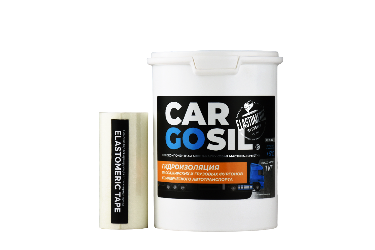 Ремкомплект Cargosil летний - жидкая резина для устранения протечек на крышах фургонов и будок, ремонта жестких будок и