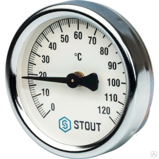 Термометр биметаллический накладной с пружиной STOUT 63 мм 