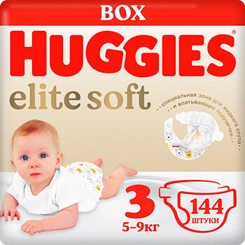 Подгузники Huggies Elite Soft 3 5-9 кг 144 шт.