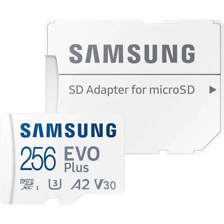 Карта памяти microSDXC Samsung EVO Plus 256 ГБ (A2 V30 4K)