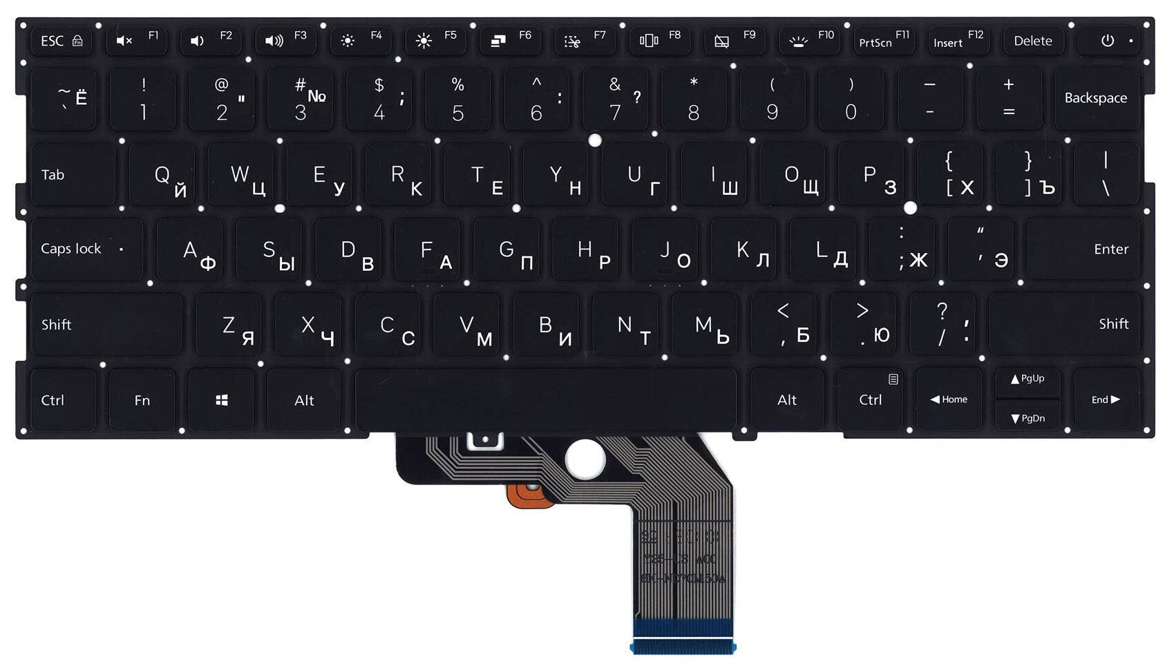 Клавиатура для ноутбука Xiaomi Air 13.3 черная с подсветкой p/n: 490.09U07.0D01 XIAOMI