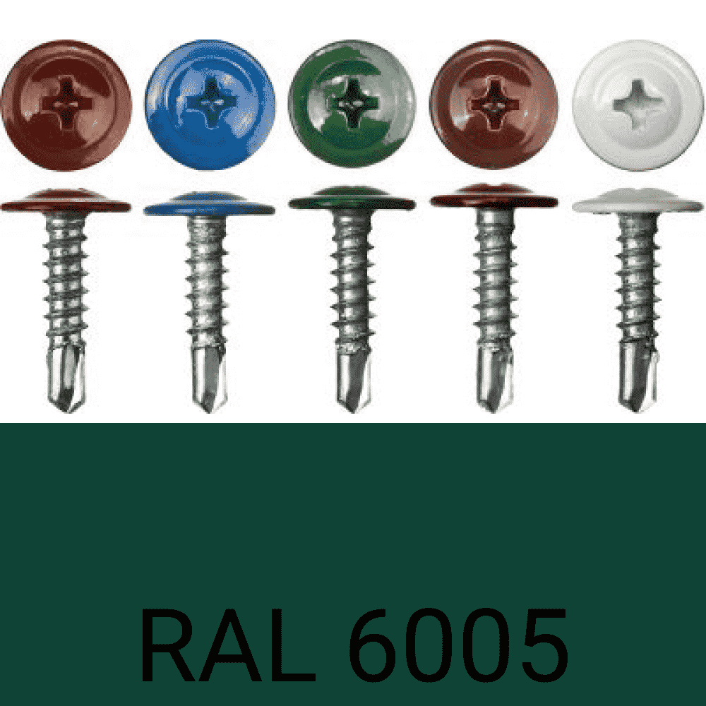 Саморезы п.ш. сверло RAL6005 (темно-зеленый) 4,2х13 мм