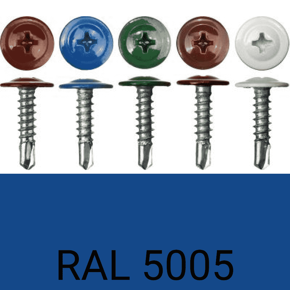 Саморезы п.ш. сверло RAL5005 (синий) 4,2х32 мм