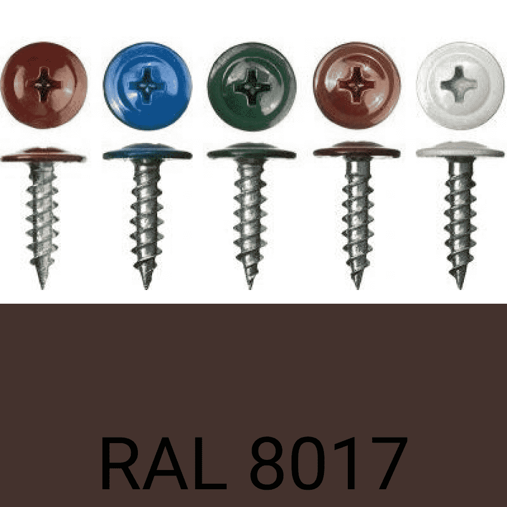 Саморезы п.ш. острые RAL8017 (коричневый) 4,2х16 мм
