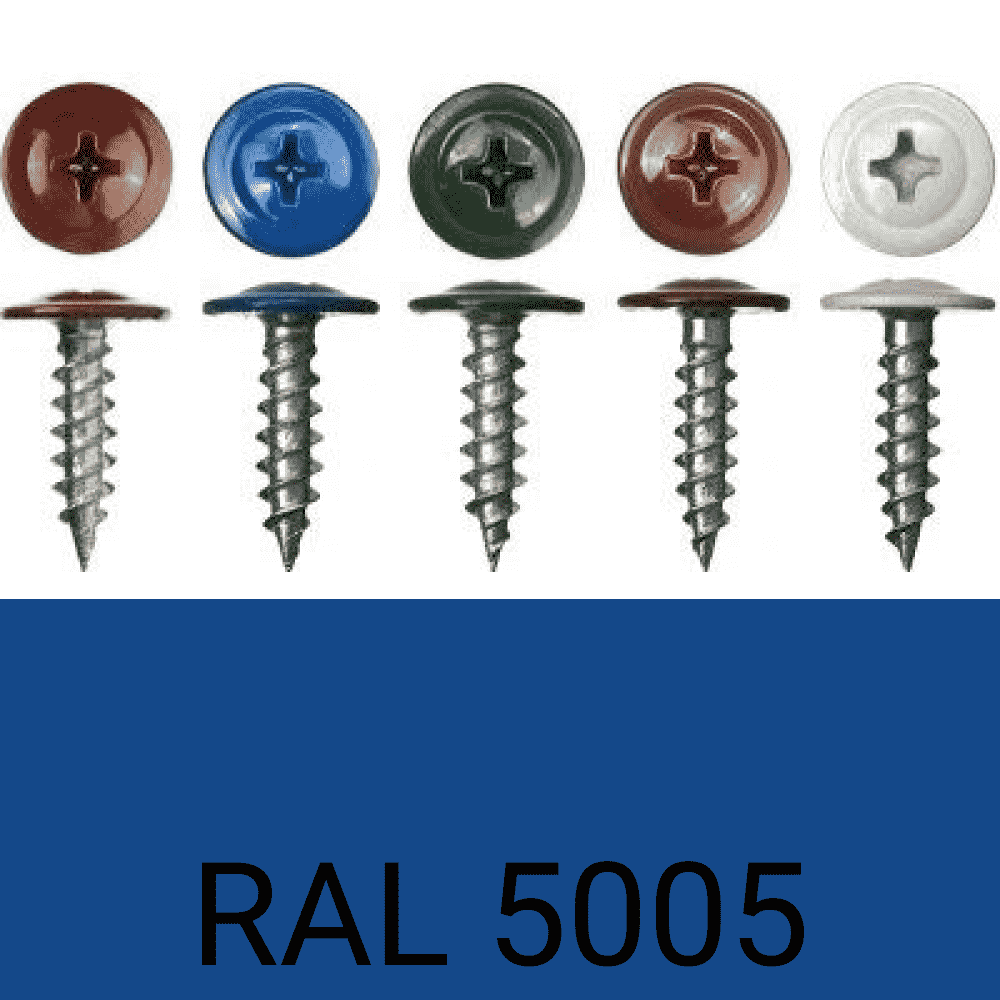 Саморезы п.ш. острые RAL5005 (синий) 4,2х13 мм