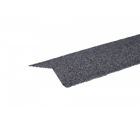 Планка карнизная с гранулятом, графитовый (75х50х5 мм), Длина 1,25 м