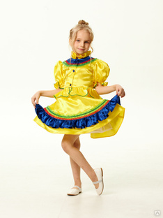 Детский костюм Казачка жёлтый девочка #1